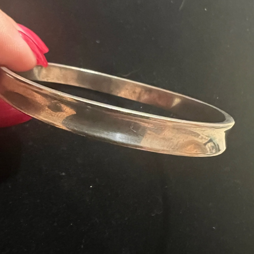 925 SOLID STERLING SILVER BANGLE BRACELET vintage